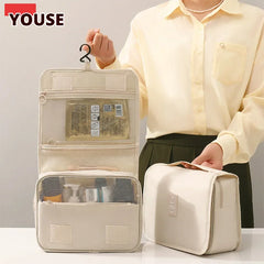 Portable Women Makeup Bags Travel Cosmetic Bag Large Capacity Toiletries Organizer Waterproof Storage Hanging Bathroom Bag