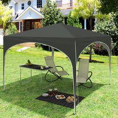 Waterproof Collapsible Canopy 3x3m Garden Gazebo Party Tent Pop-Up Pavilion with Semicircle Roof for Outdoor Market