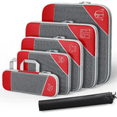 6 Pieces Travel Organizer Set Lightweight Portable Clothes Storage Bags Compressed Packing Cubes for Luggage
