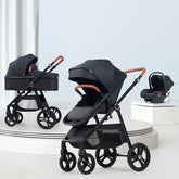Multifunctional Three-in-one Stroller Lightweight Children's Stroller Deluxe High Landscape Stroller Foldable Newborn Carriage