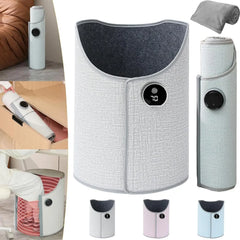 Silent Foldable Leg Warmer Pro Flame-Retardant Under Desk Electric Foot Heater with Thermostat Auto Shut Off Timer for Office