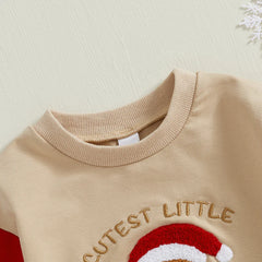 Newborn Baby Girl Boy Christmas Outfit Cutest Little Ginger Embroidery Romper Pullover Sweatshirt 0-18M