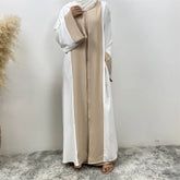 Fashion Muslim Middle East new hot selling abaya Arab Turkish Islamic fashion women's stitching fake 2-piece cardigan dress
