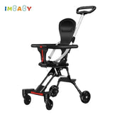 Lightweight Baby Stroller Folding Travel Carriage Cart Available Newborn Two-Way Seat High Children Four-Wheel Cart