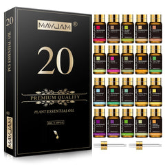 20pcs Kits Gift Box Essential Oil for Diffuser Pure Natural Plant Extract Frankincense Vanilla Lemon Mint Jasmine Tea Tree Oil