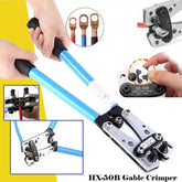 Heavy Duty Battery Cable Crimping Tool Wire Lug Crimper Terminal Copper Lugs Kit for Battery Wire Ring Terminals
