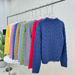 Classic Luxury Brand Women Men Pashm Cardigan Fashion British RALPH LAUREN Knit Single-Breasted Sweater