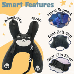 Car Cute Cartoon Pillow Car Mounted Child Sleeping Pillow Car Removable Comfortable Breathable Headrest Lumbar Support