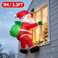 1M/3.3FT Christmas Decorations Inflatable Toy Dabbing Santa Claus Home Yard Xmas Ornaments Decor Christmas Outdoor Decor Toy