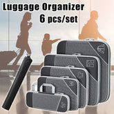 6 Pieces Travel Organizer Set Lightweight Portable Clothes Storage Bags Compressed Packing Cubes for Luggage