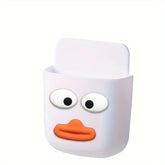 Cute Wall Mounted Storage Box Mobile Phone Plug Holder Stand Rack Remote Control Storage Organizer Case For Air Conditioner TV