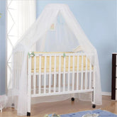 Mosquito Nets White Blue Baby Crib Bed Palace Mosquitos Nets Encrypted Flower Cloth Edge Lace Simple Solid Color Bed Universal