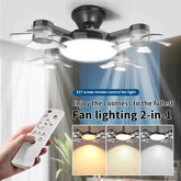 Drone Design Ceiling Fan Light with Remote Control AC85-265V Fan Lighting Bulb for Home Restaurant