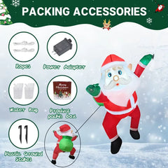 1M/3.3FT Christmas Decorations Inflatable Toy Dabbing Santa Claus Home Yard Xmas Ornaments Decor Christmas Outdoor Decor Toy