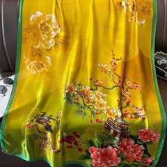 Popular 180X90CM Model Silk Scarf Summer Women Sunscreen Scarves Couple Style 2023 Design Shawls Luxury Fashion For Gift Bandana