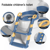 Potty Training Seat With Step Stool Ladder Folding Toilet Seat Backrest Training Chair For Baby Kids Portable Children's Pot