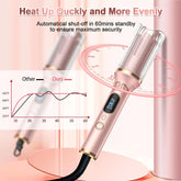 Automatic Curling Iron,Auto Rotating Wave Curling Iron Hot Tools ONE-KEY AUTOMATIC CURL No Skill Need! Dual Voltage Hair Curler