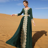 Muslim Women Dress Arabic Abaya Arab Dubai Abaya Kaftan Appliques Islam Maxi Vestidos Turkey Robe Islamic Clothing Eid Dresses