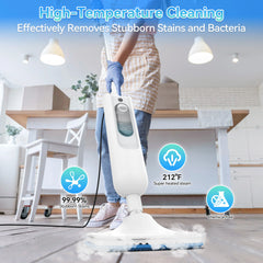 INSE Powerful Steam Mop 6 in 1 Scrubbing Steam Vac Mop High Temperature Detachable Steam Cleaner for HardFloor Carpet Kitchen F2