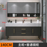 Marble Countertop Bathroom Vanity Set with Smart Mirror & Solid Wood Cabinet – X.H.S.H Modern Style (Model XH08)