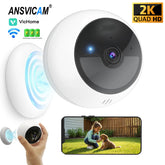 2K Wireless Battery Powered Cameras Outdoor Magnetic 5MP IP Camera Indoor for Home Security Smart Motion Detection Pet Dog Cam