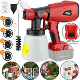 Cordless Electric Spray Gun Portable Paint Sprayer Auto Furniture Coating Airbrush for Milwaukee 18V 20V Max Li-ion Battery