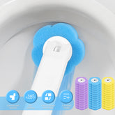 Disposable Toilet Brush with Extended Handle Bathroom Toilet Brush Holder Cleaning Kit Replacement Head 360° Deep Clean 18-36Pcs