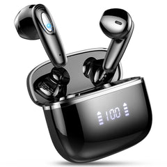 Wireless Earbuds, Bluetooth 5.3, 4 ENC Noise Canceling Mic, 40H LED Display Charging Case, IP7 Waterproof in-Ear Earbuds.