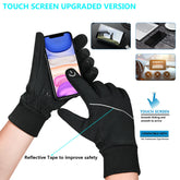 MOREOK Winter Thermal Gloves, Windproof Touch Screen Warm Gloves for Driving,Cycling,Riding,Running for Men Women