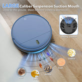 Blue Robot Vacuum and Mop Combo 2 in 1 Robot Mop and Vacuum 5000Pa Robotic Vacuum Cleaner Floor Carpet Washing Appliance
