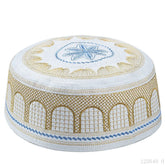 Cotton Embroidery Muslim Men Prayer Caps Leisure Saudi Arabia Islamic Hat Men Headscarf Topkippot Turban Islam Jewish Cap