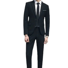 Men's Casual Suit Three-Piece Set Slimming Western-Style Clothes Professional Business Attire For Youth Student Korean Version