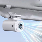 Hipacool Portable Car Clip Fan 360° Rotatable 100 Speed Wind 12V USB Rechargeable Electric Fan Low Noise Mini Fan Clamp Anywhere