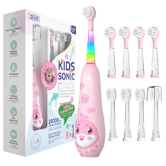 Seago Kids Electric Toothbrush Sonic Child Dolphin Colorful Observing LED 2 mins Smart Timer IPX7 Waterproof Teeth Cleaning
