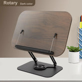 Multifunctional 360° Swivel Foldable Textbook Stand Adjustable Aluminum Alloy Reading Stand With Spring Clip For Laptops, Tablet