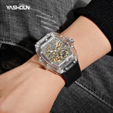 Automatic Mechanical Watch for Man Business Watch Double Side Hollows Skeleton Transparent Mechanical Men's Watch