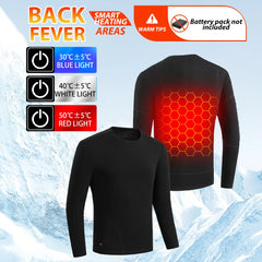 Winter Thermal Men Women Heated Underwear USB Electric Heated Clothing Velvet Underwear Women Top Base Layer Warm Cotton Clothes