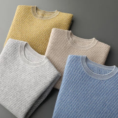 100% Cashmere Sweater With Seven Needle Thick Pattern, Versatile And Fashionable Temperament, Men's Sweater