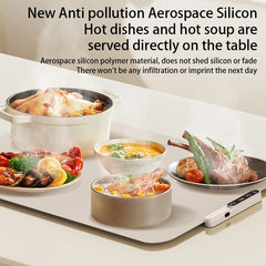 Electric Warming Tray Food Warmer Plate Foldable Portable Smart Food Fast Heating Mat Electric Warming Tray Food Warming Board