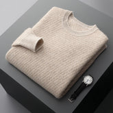 100% Cashmere Sweater With Seven Needle Thick Pattern, Versatile And Fashionable Temperament, Men's Sweater