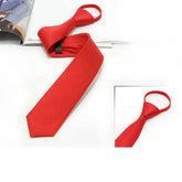 Men's Luxury Noble Necktie for Wedding Party Business Formal Suits Fashion Convenient Pre-tied Zipper Ties Narrow Necktie Gifts