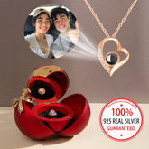 Silver Custom Necklace With Luxury Red Rose Spherical Gift Box For Girlfriend WIfe 2025 Hot Romantic Valentine's Day Gifts