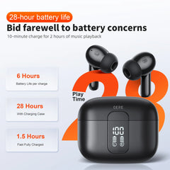 Wireless Headphones, TWS Bluetooth 5.3,HD Microphone,HIFI Earphones,13mm Driver,60ms Low Latency,4 Mics, ENC Call, New