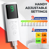 Electric Foot Heating Pad Portable Winter Soft Plush Washable Foot Warmer 4 Timer Heater Foot Warming Mat for Home Office