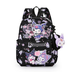 Kuromi Backpack With Coin Purse, Hello Kitty & Cinnamoroll Cartoon Schoolbag, Girl Casual Travel Commute Knapsack For Daily Use