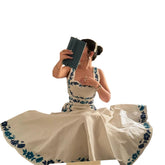 Customized Saudi Arabia Prom Gown Formal Dearin Ye Square Collar A-line Ankle Length Skirts Bespoke Occasion