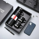 500ML Stainless Steel Vacuum Flask with Business Style Shimmering Design, Coffee Mug Thermos Bottle with Portable Carafe