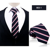 60 Styles Men Tie 8cm Business Daily Wear Luxury Neckties Classic Striped Gravata For Men Fit Wedding Workplace Suit Accessories