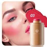 YOUNG VISION powder blusher stick, natural 6 color, matte, portable, lip and cheek pocket, rouge cream
