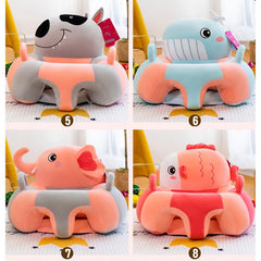 1Pc Baby Floor Sitting Chair Cover Baby Plush Animal Shaped Support Sofa Cover Learn to Sit Feeding Chair Cover For Toddlers